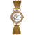 Exotica Fashions EFL25 Golden Coloured With Gold Stainless Steel Strap Quartz Watch For Women