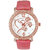 Exotica Fashions EFL704 Pink Coloured With Pink Leather Strap Quartz Watch For Women