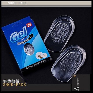 Silicone heel cups insoles cushion pads 1 pair for women and men.