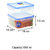 RK Super Lock  Seal Polypropylene Rectangular Containers, Set of 4, Transparent