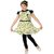 KC Dolphin Yellow Georgette Frock And Legging Set For Girls