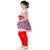 KC Dolphin Red Georgette Frock And Legging Set For Girls
