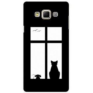 G.store Printed Back Covers for Samsung Galaxy A7 Black