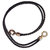 Men Style High Quality Stainless Steel Double Braided  Black  Leather  Bracelet For Men And Women