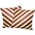 stripy cushion cover brown/beige pack of 2 (30cm 30 )