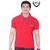 Zebu Fashion Trendy Pique Polo T-Shirt Red