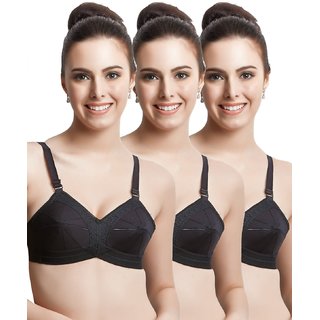 Buy Libertina Dolcevita C.S. Non Wired Full Coverage Bra With Cotton Strap.(Pack  of 3) Online @ ₹990 from ShopClues