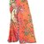 Karishma Green & Orange Georgette Floral Saree With Blouse