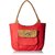 Devine Womens synthetic leather Handbag (Red) (fnb-115)
