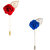 Verceys Combo Of Red Rose And Blue Rose Lapel Pin Brooches