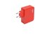 itek 4 USB Wall Adapter - Red