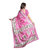 Viva N Diva Couture Pink Taffeta Printed Saree Without Blouse