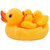 Duck Family Baby Bathing Toys 4 Set Yellow Rubber Squeaky Lovely Ducklings