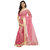RAJNANDINI Pink Banarasi Silk Plain Saree With Blouse
