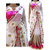 SuratTex White Georgette Embroidered Saree With Blouse