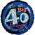 40th birthday foil balloon