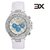 Exotica Fashions EFN07 White Coloured With White Leather Strap Quartz Watch For Women