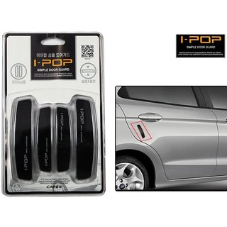 i-pop Simple Black Car Door Scratch Guard Protector ipop - For Mahindra TUV300