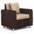 Bharat Life Style 5 Seater in Cream Brown Solidwood upholstery Sofa Set with 4 Cushions (Multicolor)