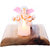 eCraftIndia Chaturbhuj Lord Ganesha on Wooden Block with LED Tealight
