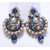 Women Jewellery Blue Royal Designer Gold Plated Traditional Kundan Girls Earrings