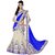 TAKA Blue Net Embroidered Saree With Blouse