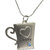 Alpha Man Pendant Necklace With Silver Tone Chain