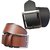 29K Black & Brown Pure Leather Pin-Hole Buckle Belt For Men (Pack of 2)