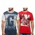 Yo Republic Mens Cotton Tshirt Combo Offer (Pack of 2)(AT-0080-1WhiteRed)