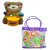 Baby Pouch of 7 pcs Rattle with Windup Teddy Bear Drummer Sound Toy for Kids