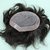 Mens Toupee Wig Mono Base Hair Piece-6 Inch Human Hair BLACK (11x9)