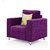 Comfort Couch Fully Upholstered Single-Seater Sofa - Classic Valencia Purple
