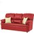 Comfort Couch Three-Seater Sofa with Red Upholstery - Premium