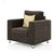 Comfort Couch Fully Upholstered Single-Seater Sofa - Classic Valencia Chocolate Brown