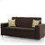 Comfort Couch Fully Upholstered Three-Seater Sofa - Classic Florence Brown