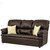Comfort Couch Three-Seater Sofa with Brown Upholstery - Classic