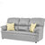 Comfort Couch Three-Seater Sofa with Grey Upholstery - Premium