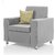 Comfort Couch Fully Upholstered Single-Seater Sofa - Premium Florence Grey