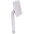 SHRUTI 3 x 2 square Single Flow ABS Shower Head with Steel Round Shower Head arm . Overhead Bathroom Rain Shower With Rubbit Cleaning System (Chrome) with Free Wall flange And Teflon tap