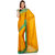 Mustard Faux Crepe Saree