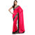 Magenta Faux Georgette Saree