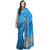 Blue Raw Silk Saree With All Over Motifs
