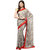 Beige faux chiffon Saree With A Satin Border
