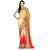 Yellow and Red Marvel Chiffon Shaded Saree