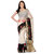 Off White  Black Net and Art Silk Half and Half Saree
