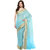 Sky Blue Banarasi Supernet Saree With Resham Work