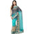 Multihued Faux Georgette With Brocade Border