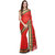 Vermilion Red Cotton Saree With Contrast Border