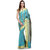 Turquoise Art Silk Saree With Zari Work