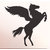 Wall Dreams Good Luck Pegasus Horse With Wings Silhouette Wall Stickers (60cmX90cm)
